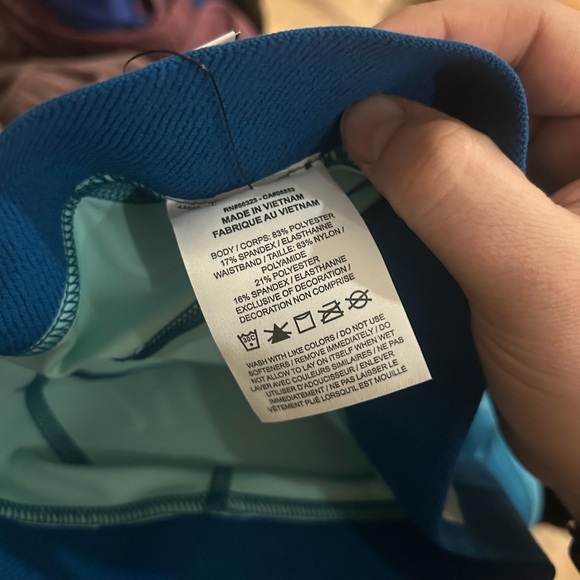 Nike Pro Women’s Dri-Fit 3” Striped Blue Spandex Shorts Sz XS NWT - Picture 8 of 8